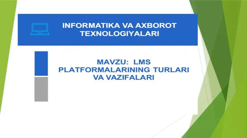 Ta’limniboshqaruvtizimlari(LMS) 1