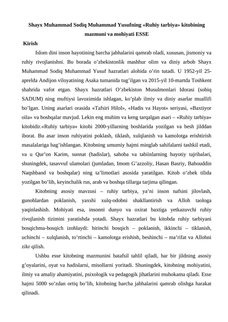 Ruhiy tarbiya 1