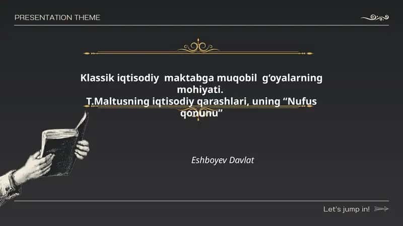 Klassik iqtisodiy maktabga muqobil g‘oyalarning mohiyati 1