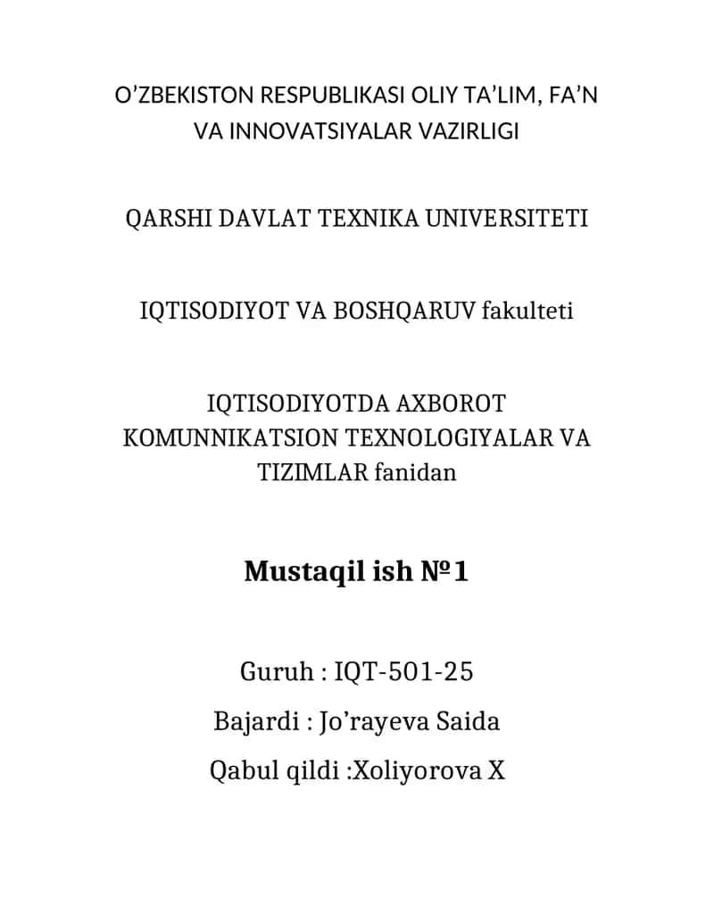 Iqtisodiy axborotlarni qayta ishlash jarayonida bulutli texnologiyalardan foydalanish 1