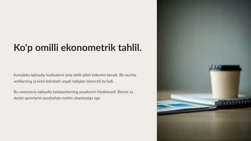 Ko'pomilliekonometrik tahlil 1