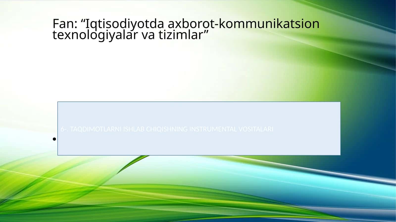 TAQDIMOTLARNI ISHLAB CHIQISHNING INSTRUMЕNTAL VOSITALARI 1