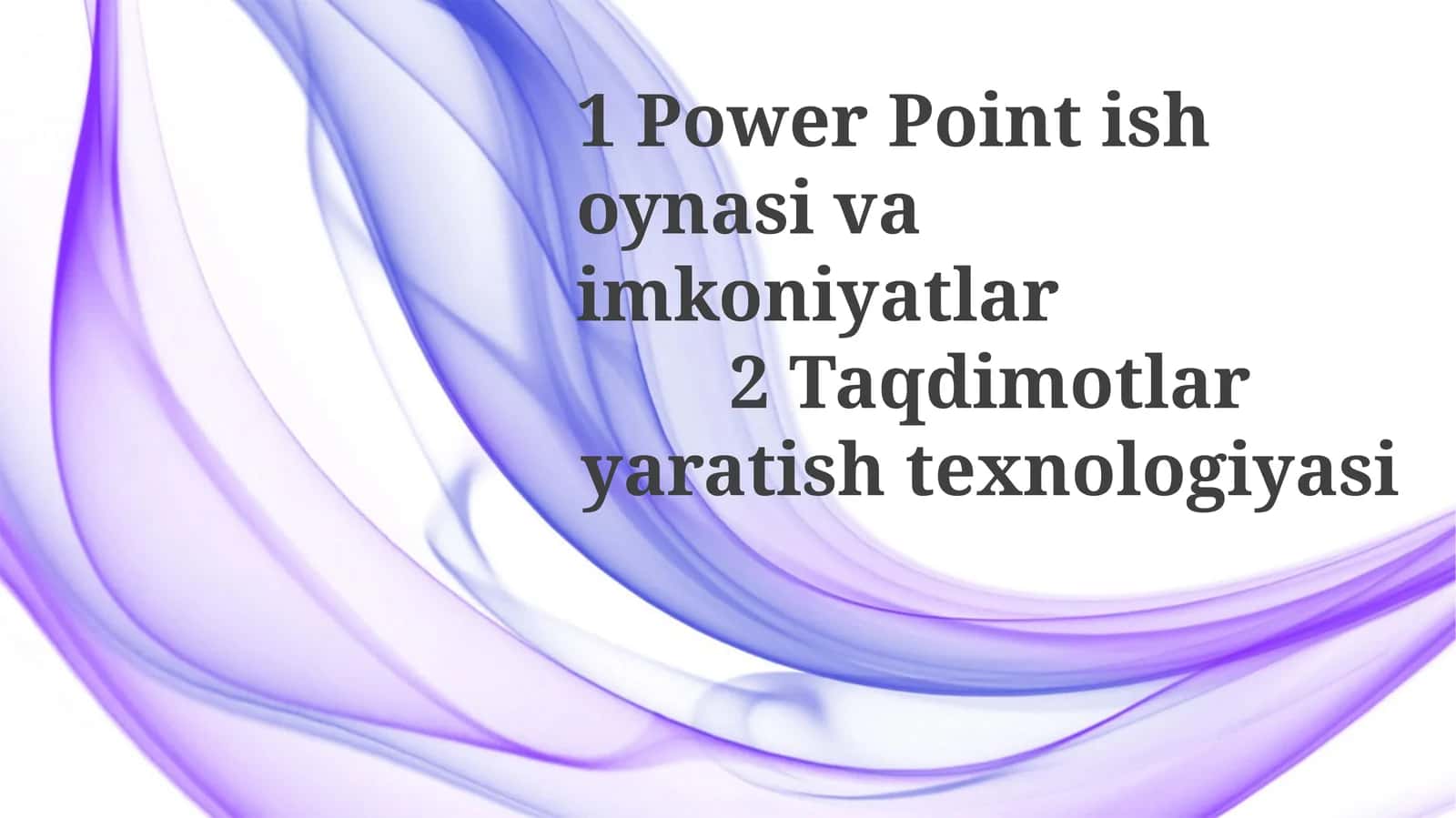 Power Point ishoynasivai mkoniyatlar 1