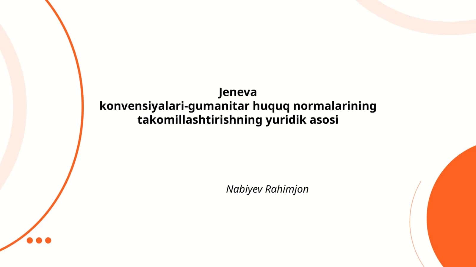 Jeneva konvensiyalari tarixi va rivojlanishi 1