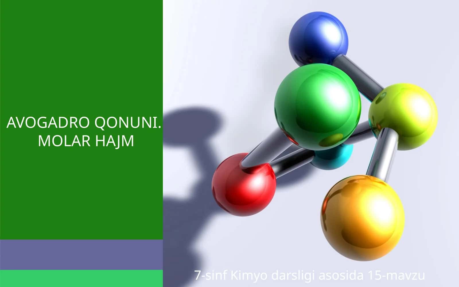 Avogadro QONUNI. MOLAR HAJM 1