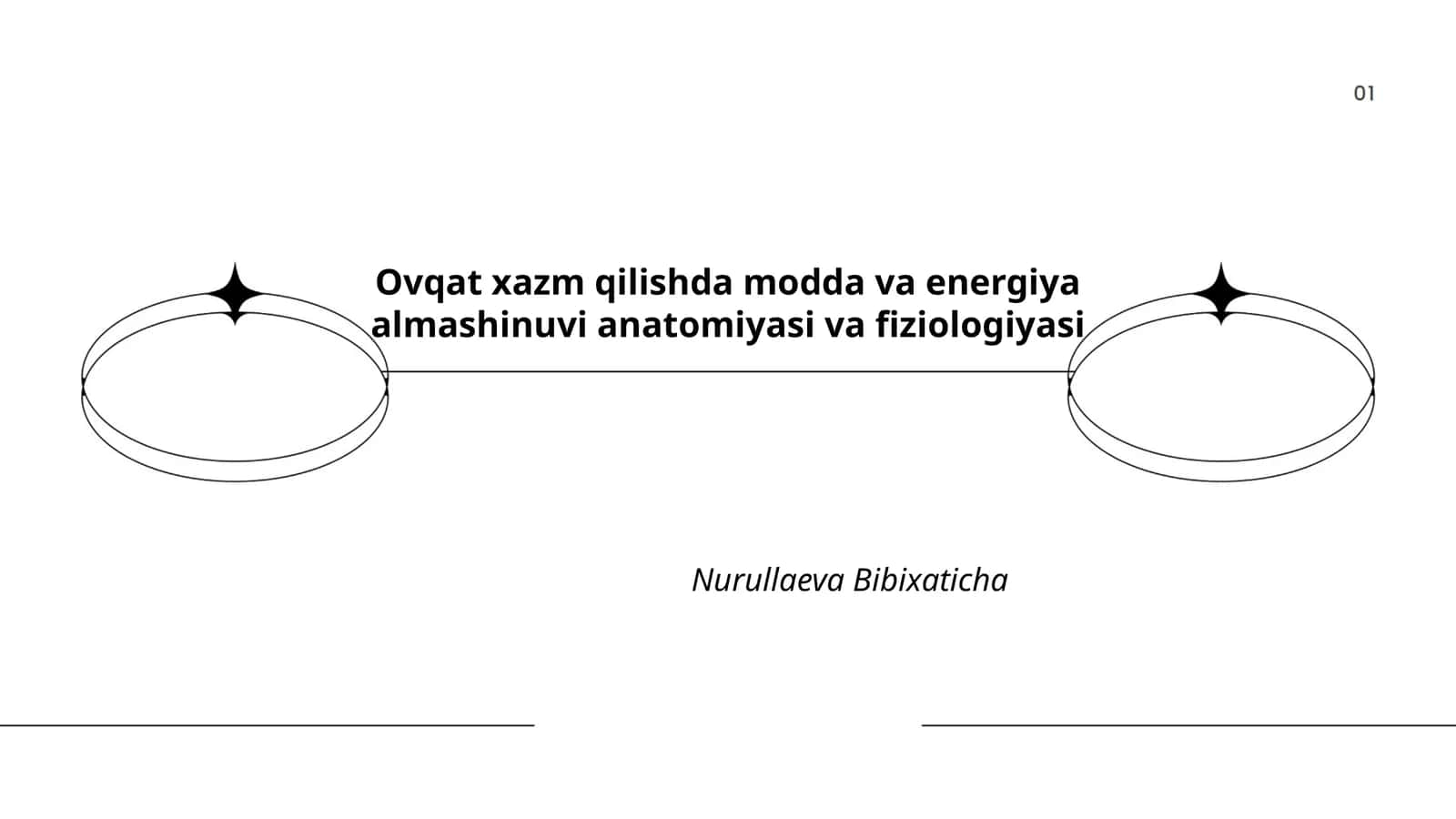 Ovqat xazm qilishda modda va energiya almashinuvi anatomiyasi va fiziologiyasi 1