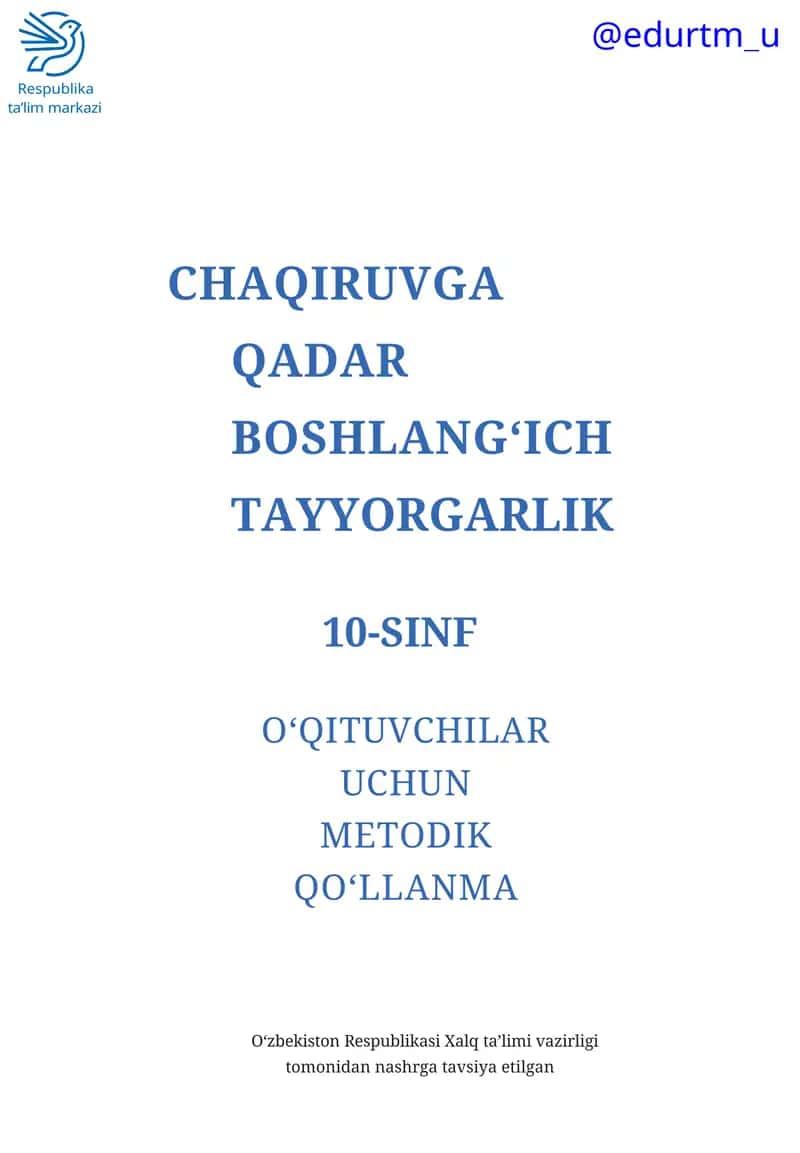Chaqiruvga qadar boshlang‘ich tayyorgarlik 1