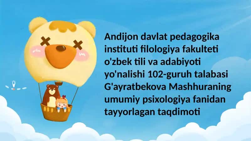 Psixik rivojlanish intellekt shakllanishi sifatida: J. Piaje konsepsiyasi 1