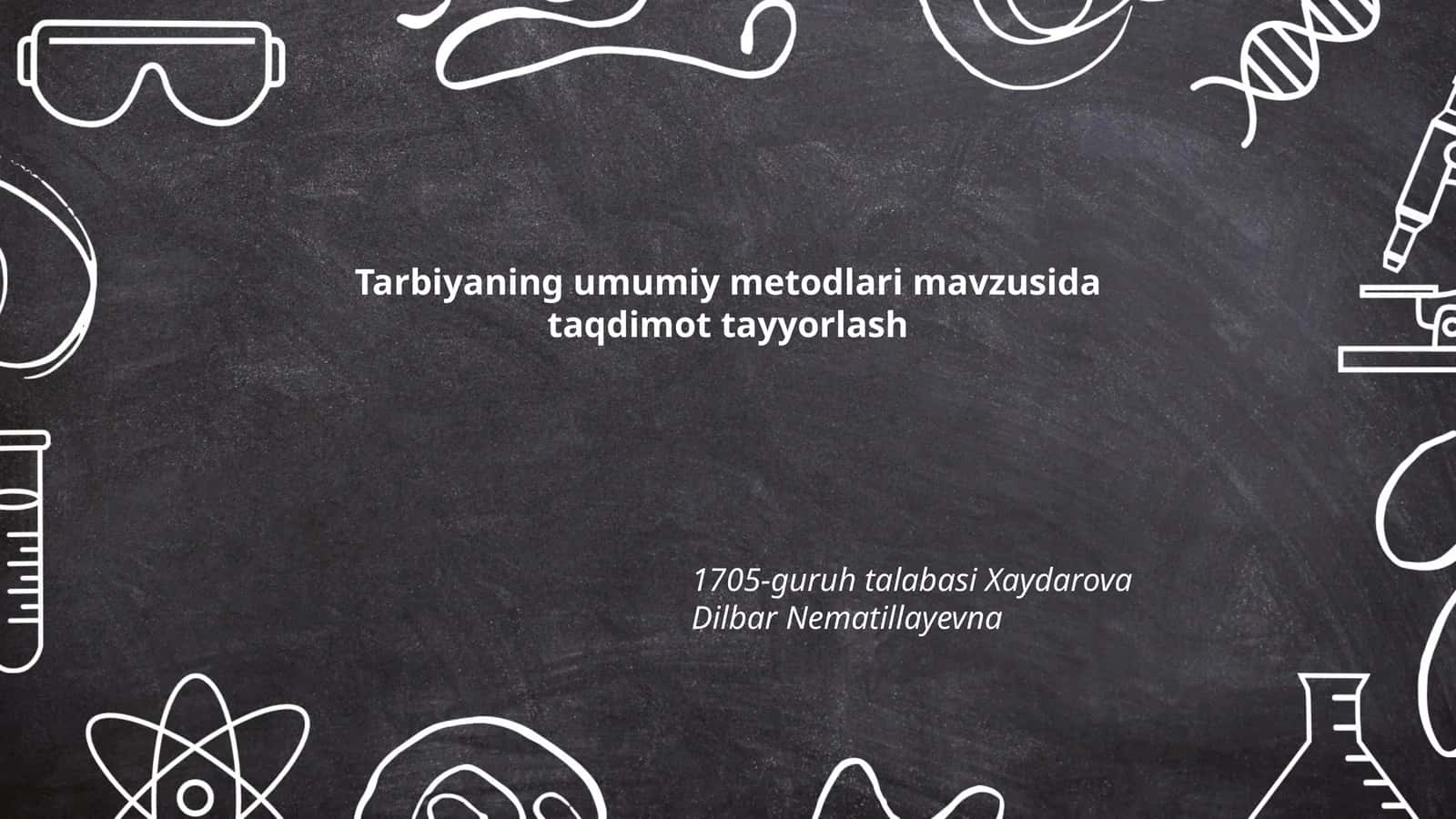 Tarbiyaning umumiy metodlari mavzusida taqdimot tayyorlash 1
