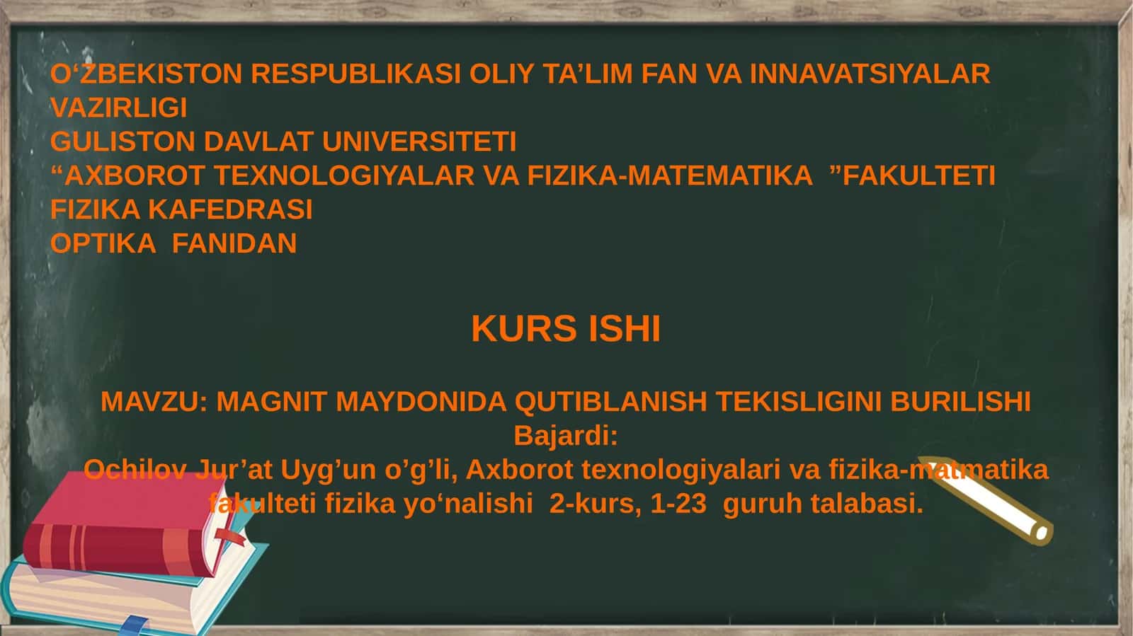 MAGNIT MAYDONIDA QUTIBLANISH TEKISLIGINI BURILISHI 1