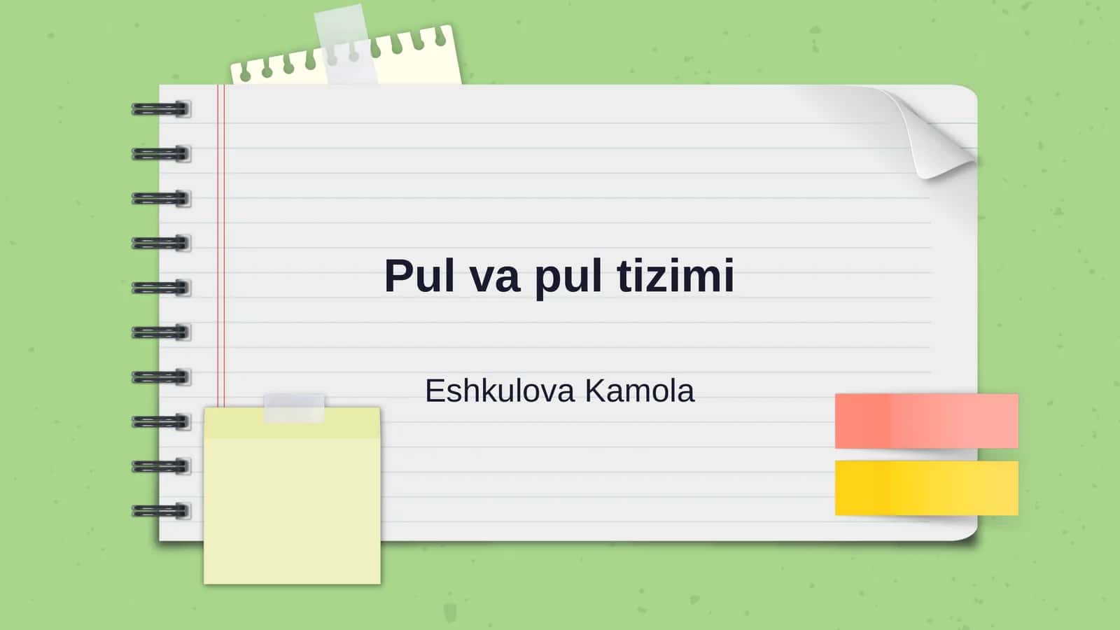 Pul va pul tizimi 1
