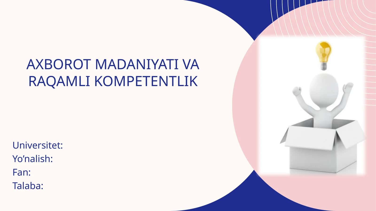 Axborot madaniyati va raqamli kompetentlik 1