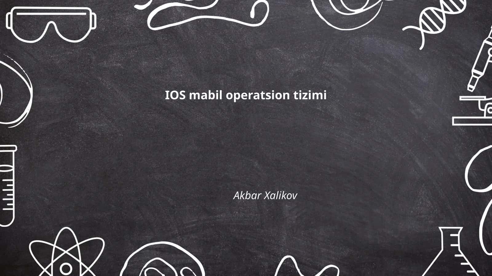 iOS mabil operatsion tizimi 1