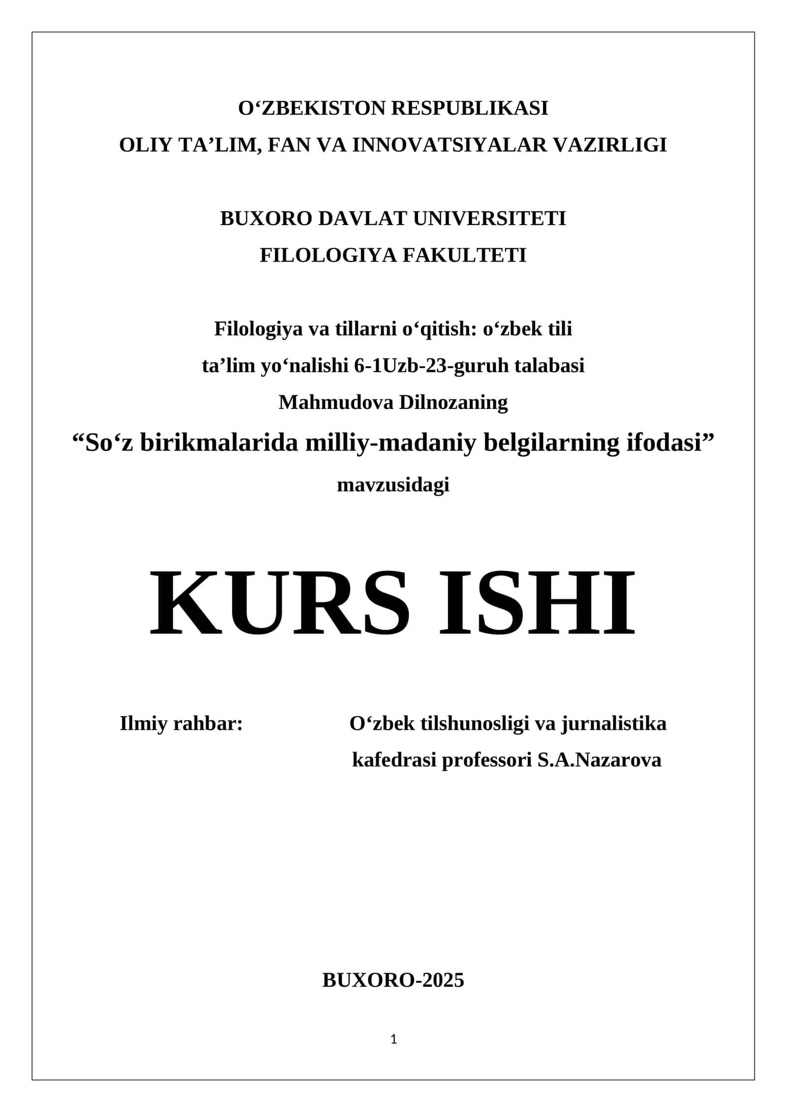 Soʻz birikmalarida milliy-madaniy belgilarning ifodasi 1