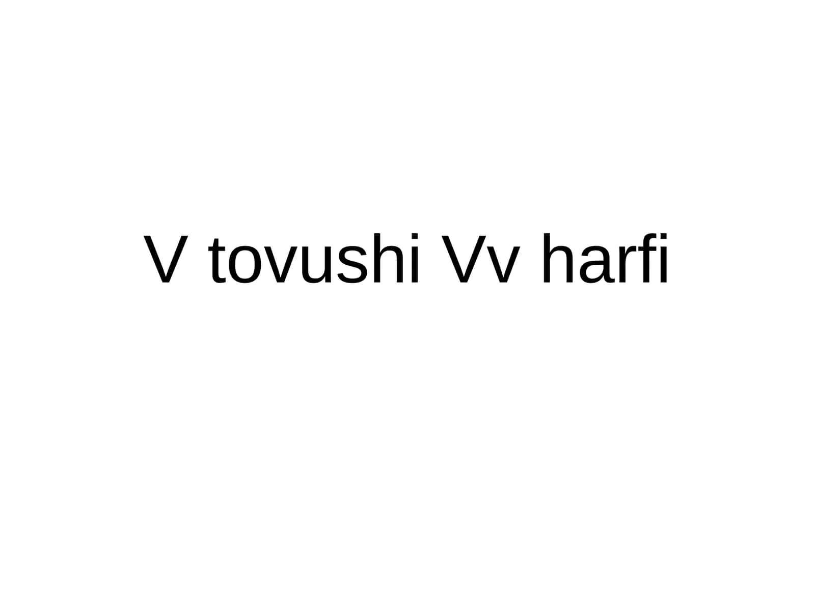 V tovushi Vv harfi 1