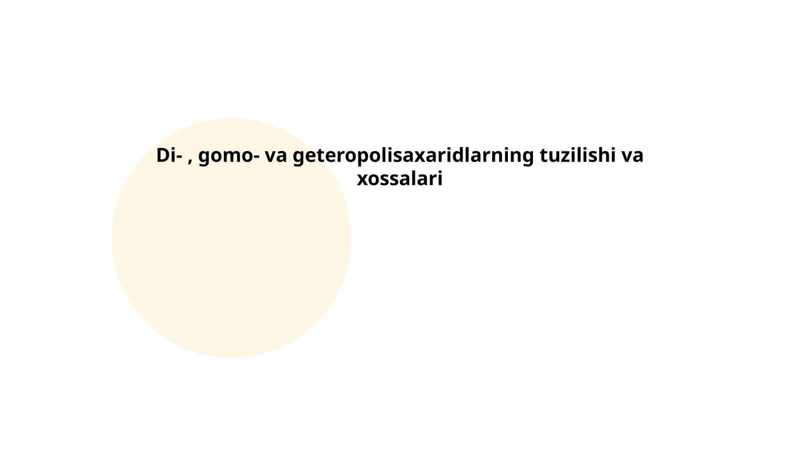 Disaxaridlarning molekulyar tuzilishi 1