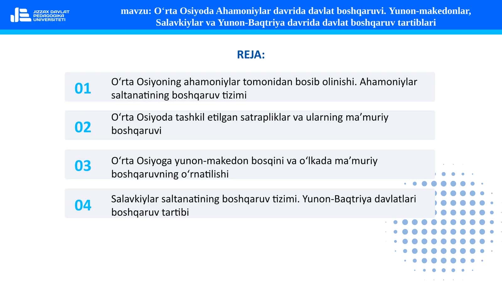 O‘rta Osiyoda Ahamoniylar davrida davlat boshqaruvi 1