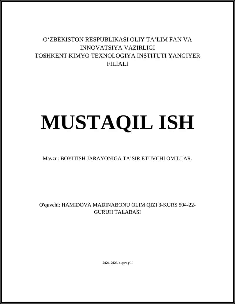 BOYITISH JARAYONIGA TA’SIR ETUVCHI OMILLAR 1