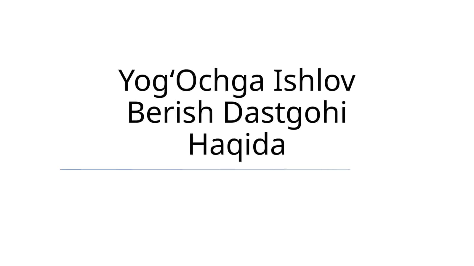 Yog‘Ochga Ishlov Berish Dastgohi Haqida 1