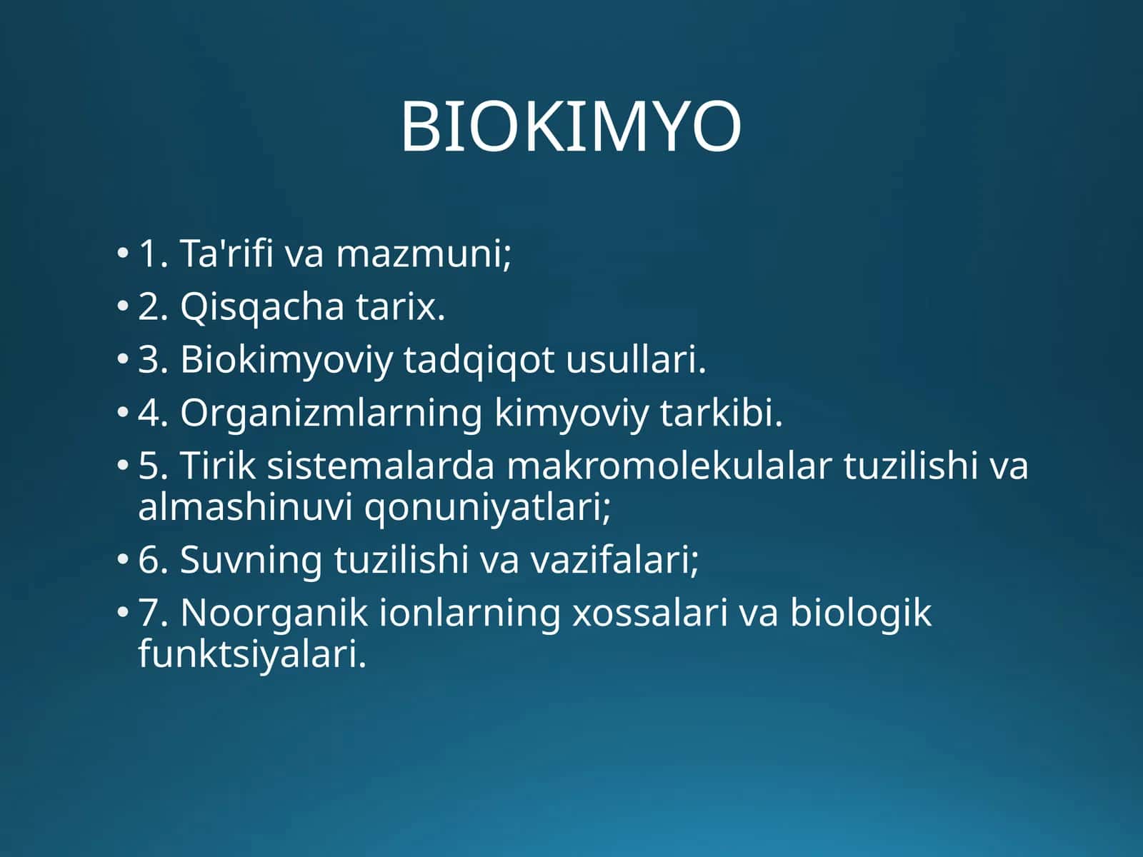 BIOKIMYO 1