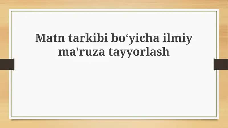 Tadqiqotning asosiy yo'nalishi 1