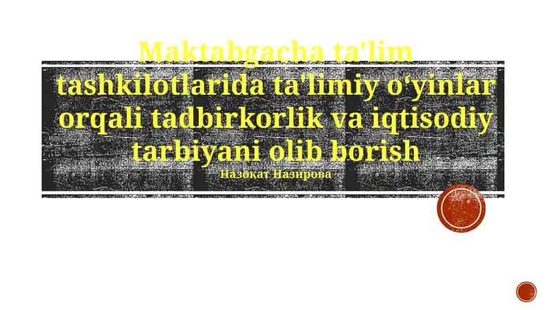O'yin Kuchi: Maktabgacha Ta'lim O'yinlari 1