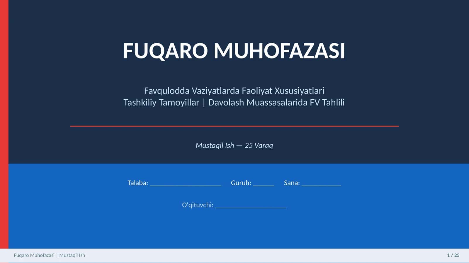 Fuqarolarni muhofaza qilishning asoslari va xususiyatlari. O'zbekiston Respublika xududida sodir boʻ 1