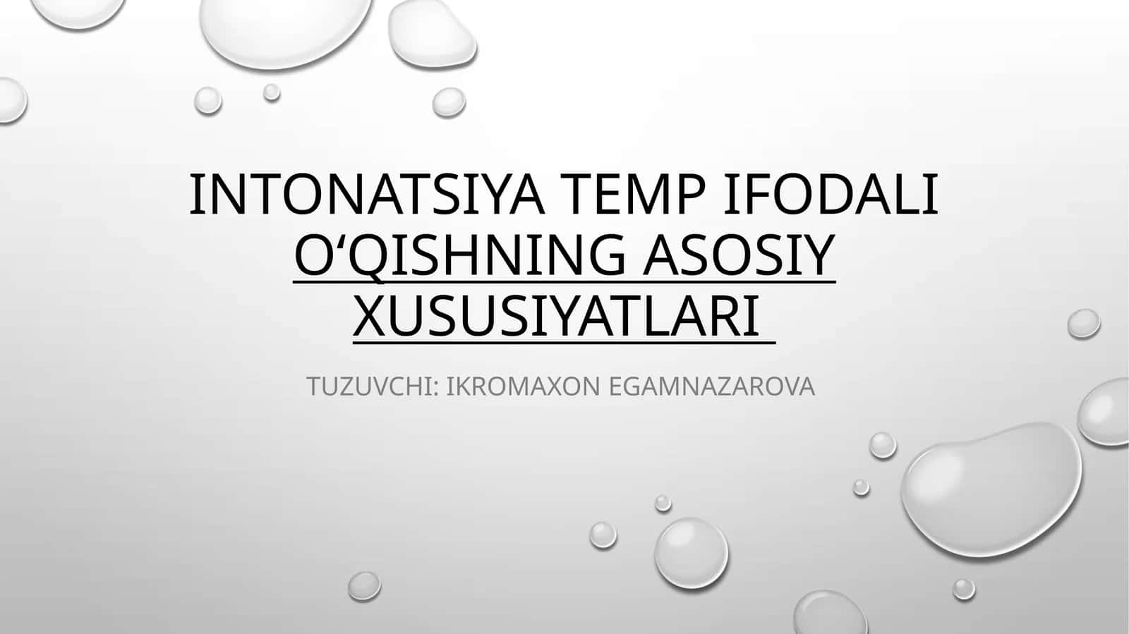 Intonatsiya temp ifodalio‘qishning asosiy xususiyatlari 1
