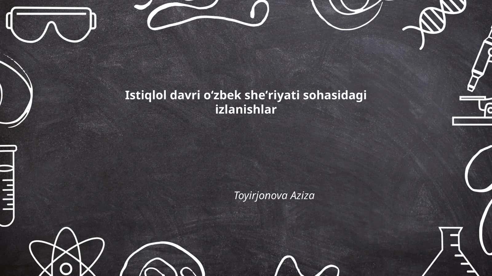 Istiqlol davri oʻzbek sheʼriyati sohasidagi izlanishlar 1