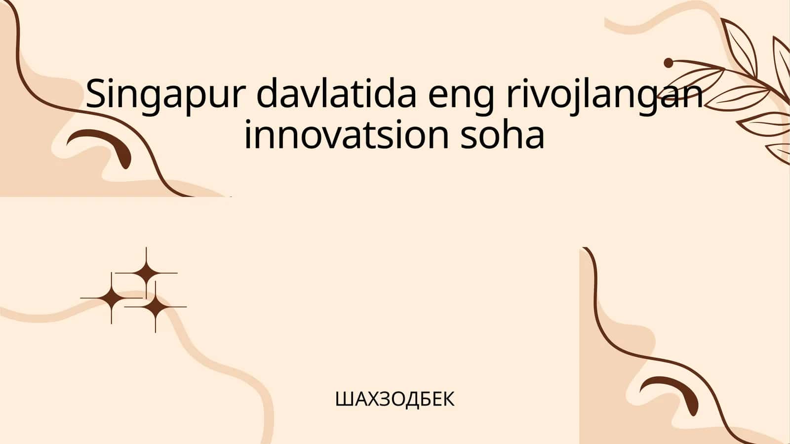Singapurning innovatsion ekotizimi: Umumiy ko'rinish 1