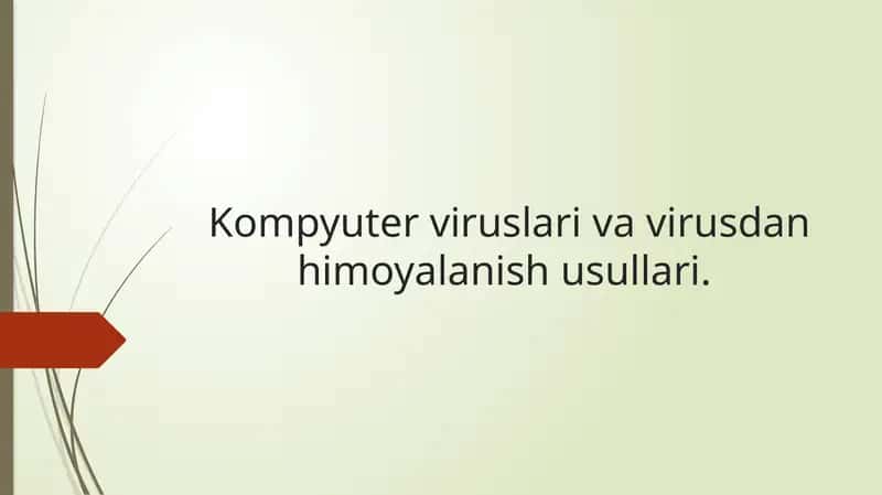 Kompyuter viruslari va virusdan himoyalanish usullari 1
