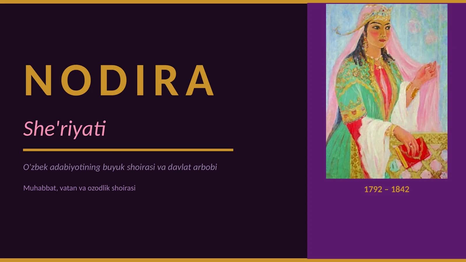 NODIRA she'riyati 1