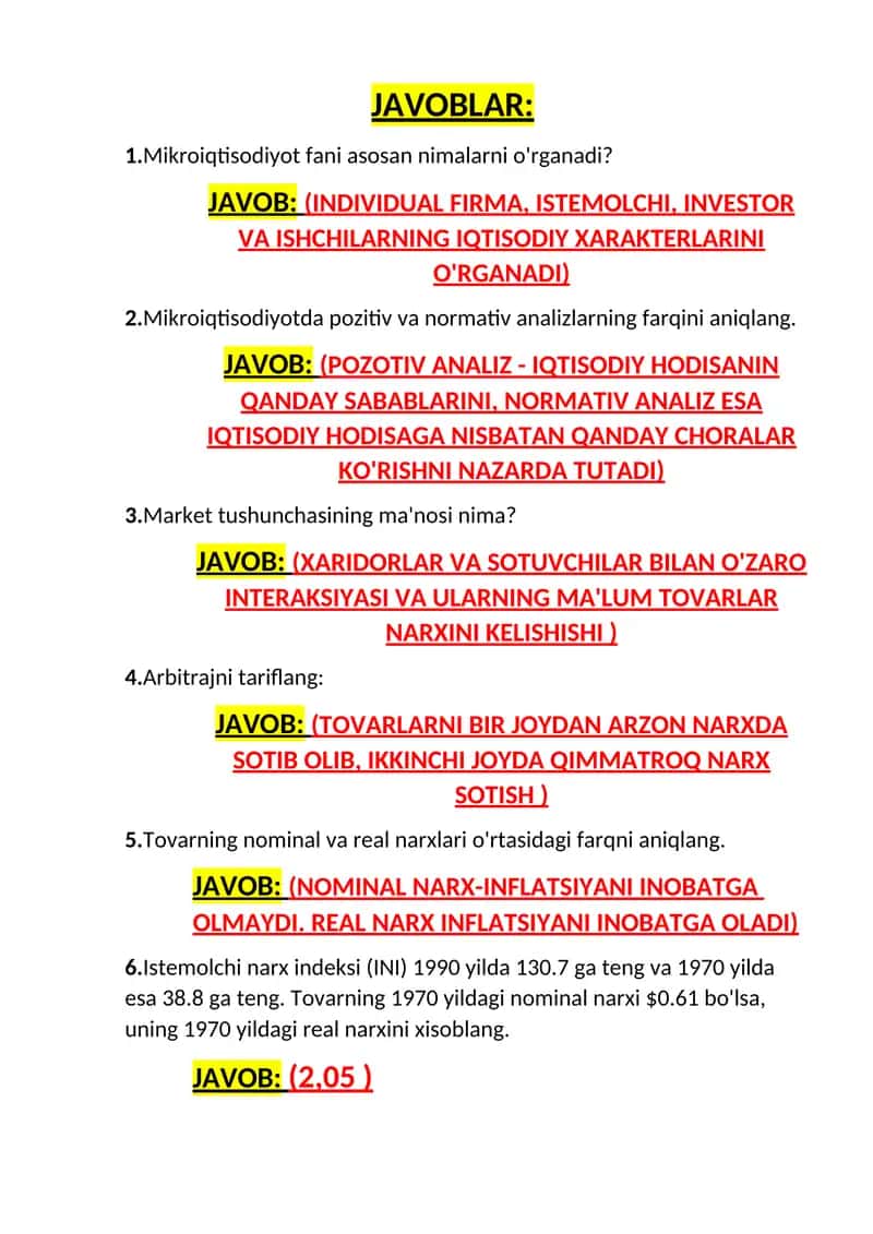 Mikroiqtisodiyot 1