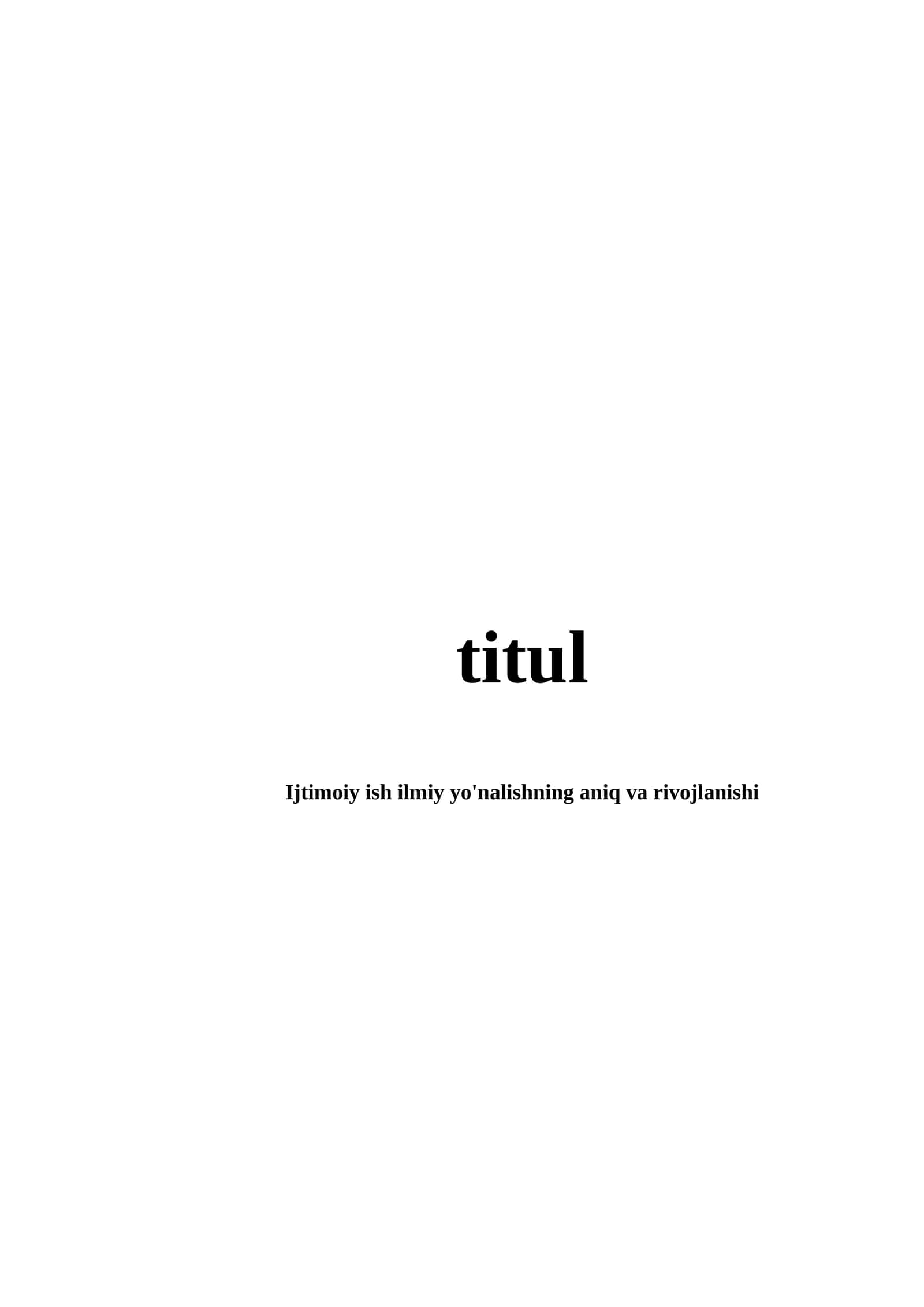 Ijtimoiy ish ilmiy yo'nalishning aniq va rivojlanishi 1