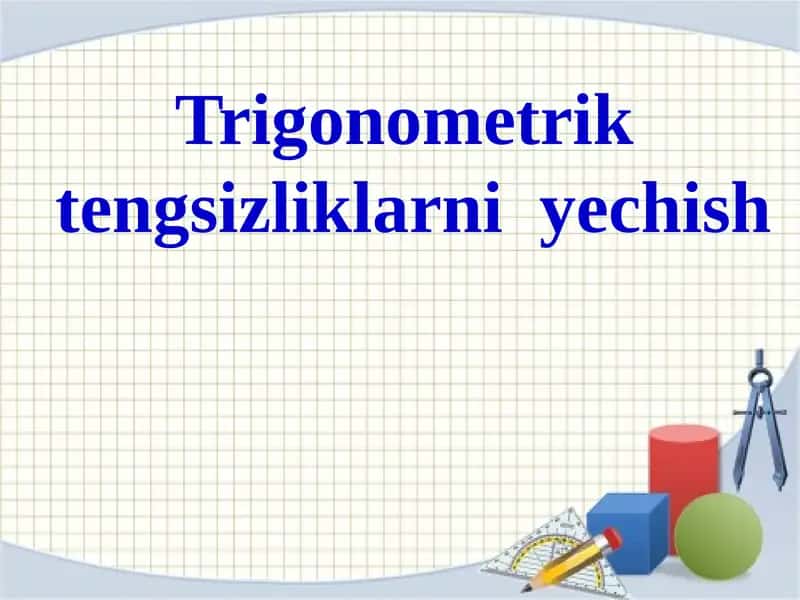 Trigonometrik tengsizliklar 1