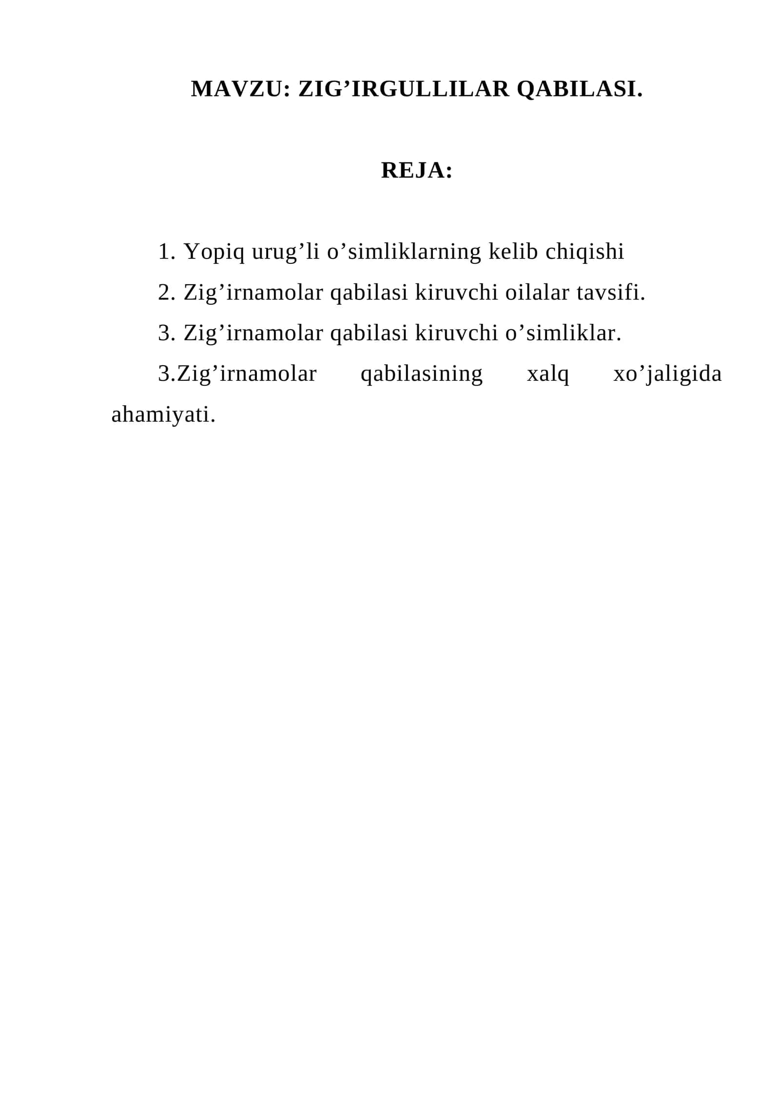 ZIG’IRGULLILAR QABILASI 1