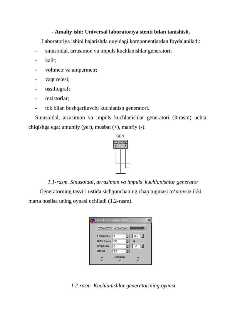 Universal laboratoriya stenti bilan tanishish 1