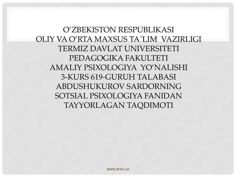 Psixologiyada Muomalani o’rganishning nazariy va metodologik asoslari 1