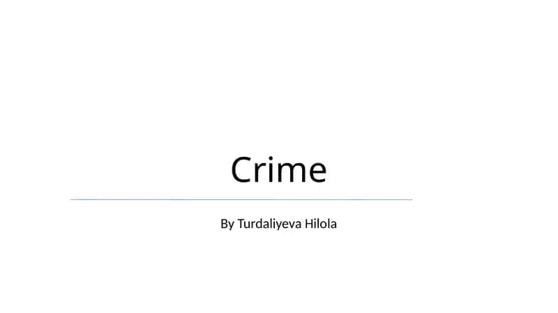 Crime 1