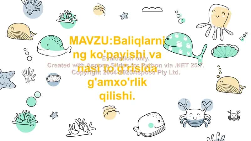 Baliqlarning ko'payishi va nasl to'g'risida g'amxo'rlik qilishi 1