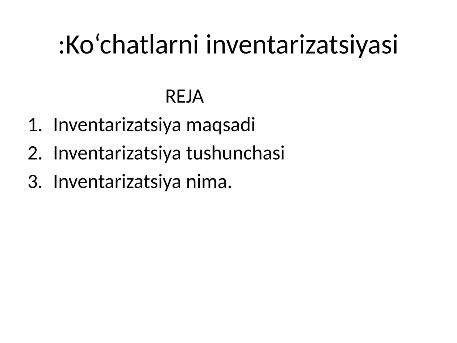 Ko‘chatlarni inventarizatsiyasi 1