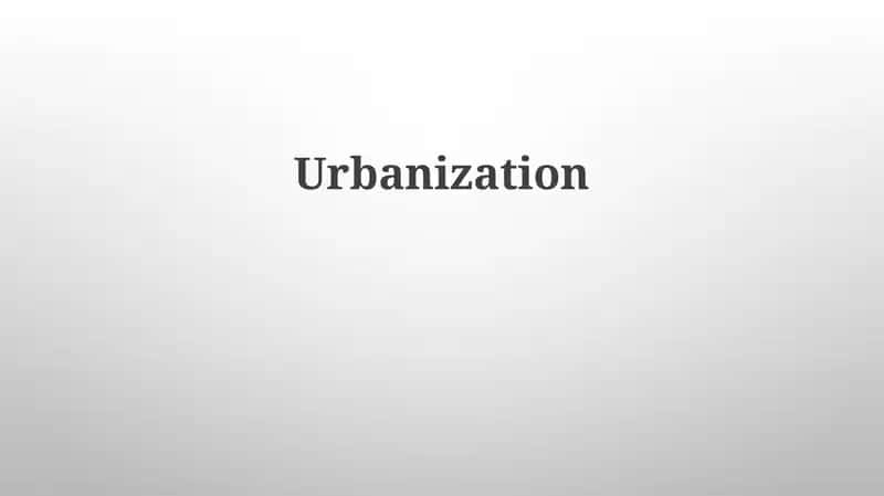 The Future of Urbanization 1