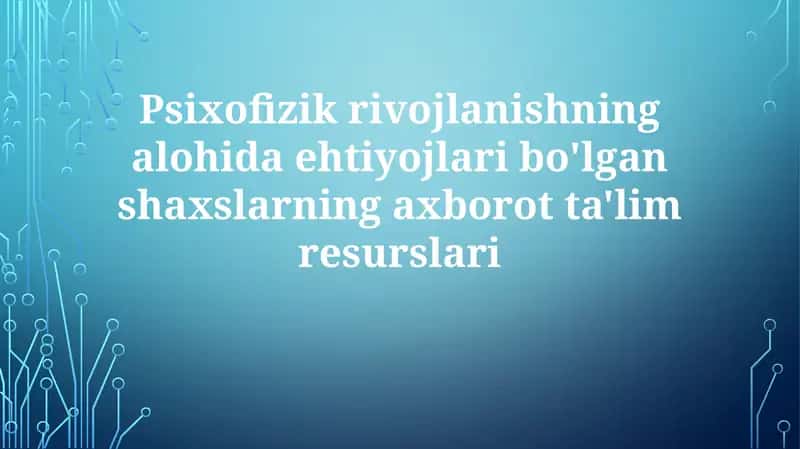 Ta'limiy resurslar 1