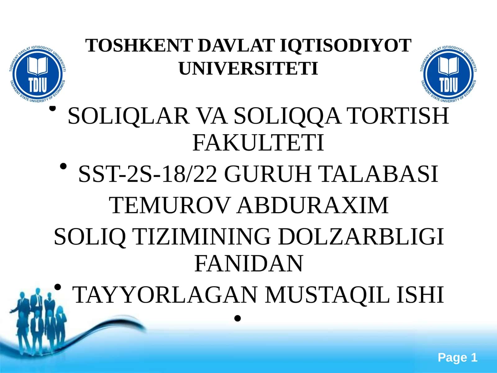 SOLIQ SIYOSATINING MAZMUNI: MAQSADI, VAZIFALARI, STRATEGIYASI VA TAKTIKASI 1
