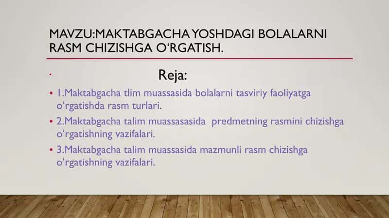 Maktabgacha yoshdagi bolalarni rasm chizishga oʻrgatish 1