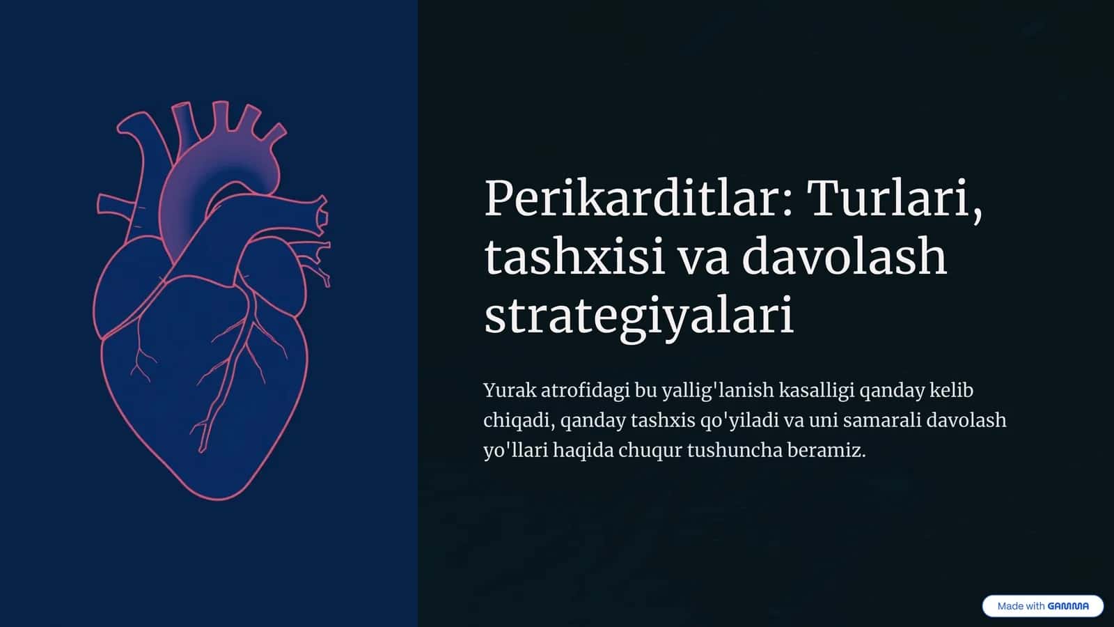 Perikarditlar: Turlari, tashxisi va davolash strategiyalari 1