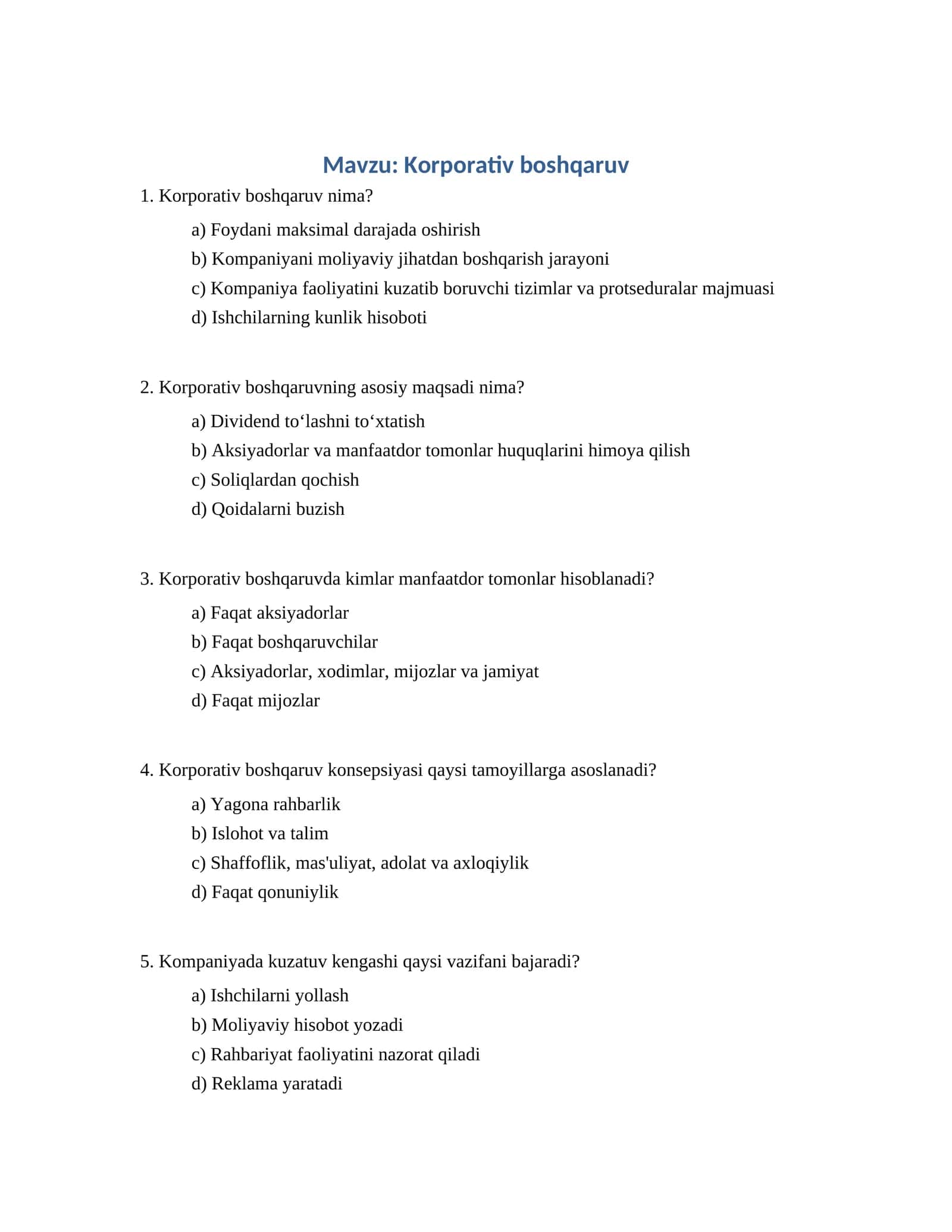 Korporativ boshqaruv 1