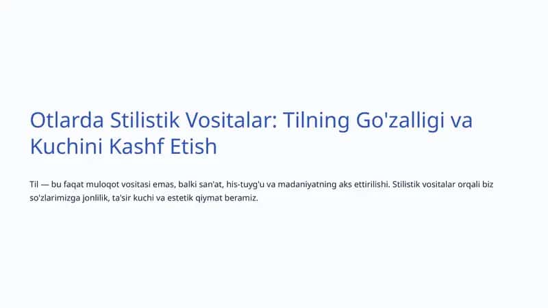 Stilistik Vositalar 1