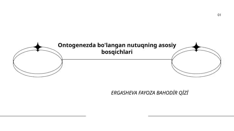 Ontogenezda bo'langan nutuqning asosiy bosqichlari 1