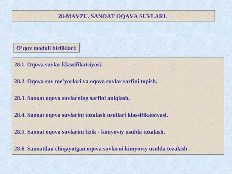 Sanoat Oqava Suvlari 1